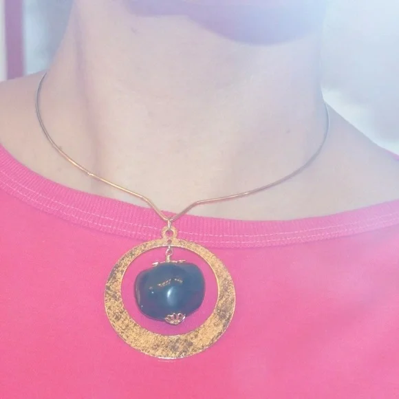 Kukui Nut Collar Necklace - Goldtone - Picture 3 of 7